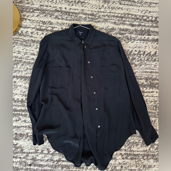 Madewell blouse black xs - 100% silk - Picture 1 of 1